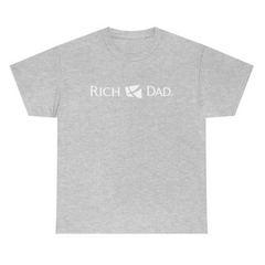 Rich Dad Center Logo White Print T-Shirt