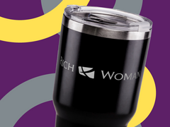 Rich Woman Black Travel Mug, 20 oz