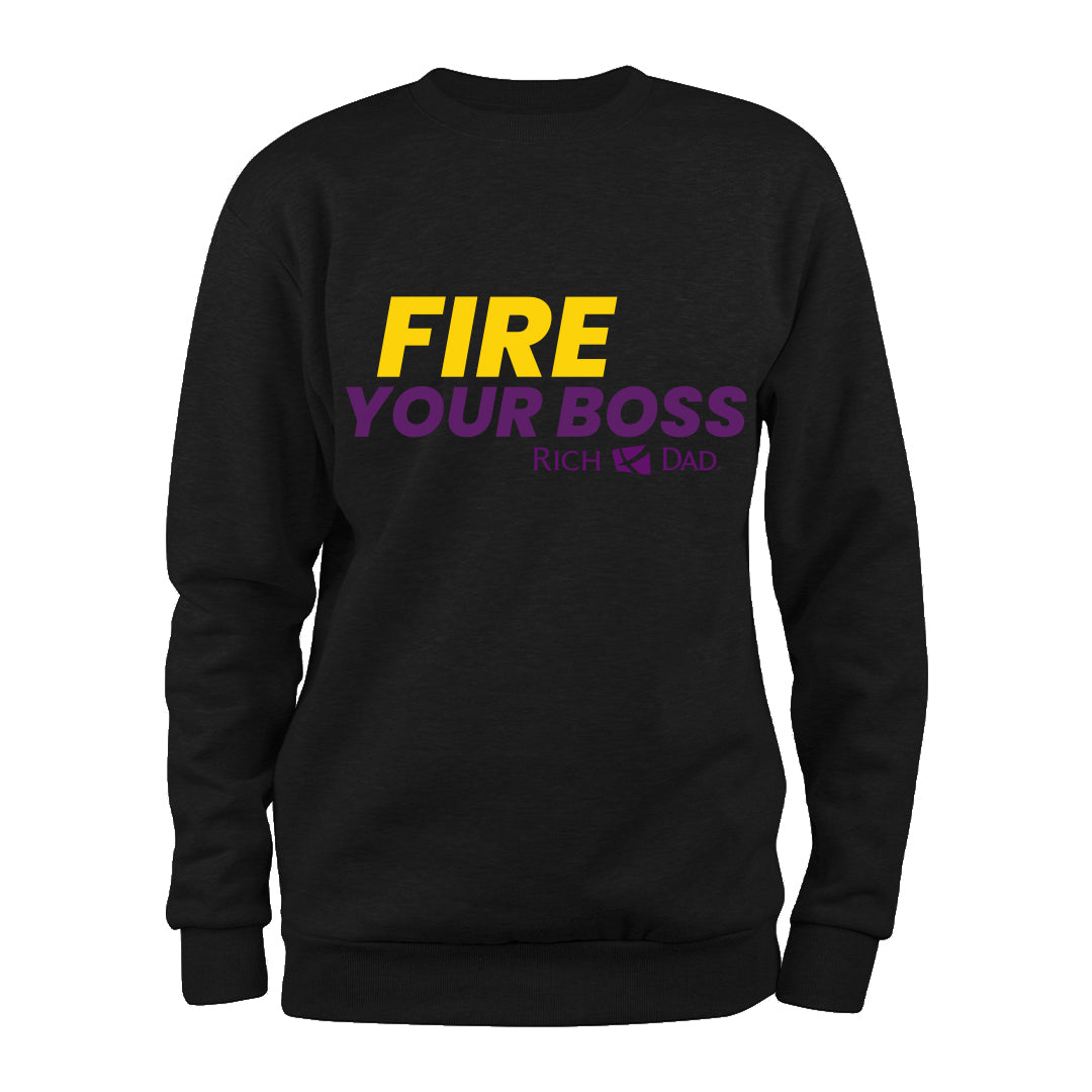 Fire Your Boss Color Print Sweatshirt