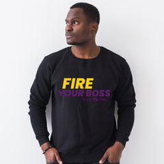 Fire Your Boss Color Print Sweatshirt