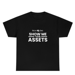 Show Me Your Assets White Print T-Shirt