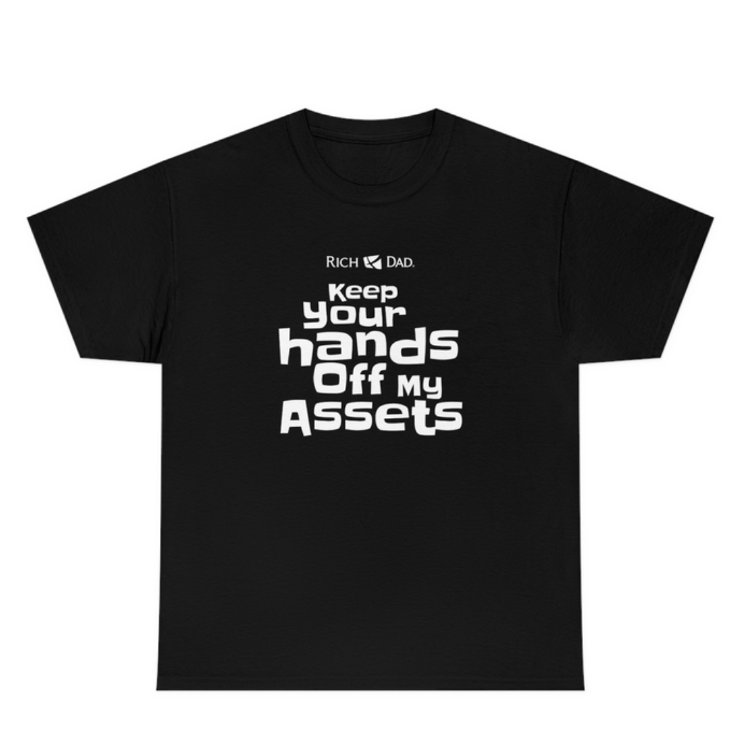 Keep your hands Off My Assets White Print T-Shirt